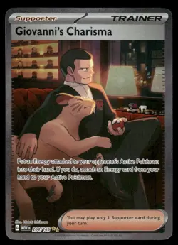 Pokemon Cards Giovanni's Charisma 204/165 151 Special Illustration Rare NM *2 - Image 1