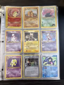 Vintage Pokemon Card Binder Collection Lot Of 72 Mewtwo Shadowless Delta HP/DMG - Image 1