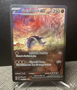 [ NM ] Great Tusk ex 246/198 S&V Full Art Holo EX Pokemon Card - Image 1