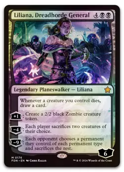 Liliana, Dreadhorde General #176 (Foil) (NM) Foundations FDN Magic MTG - Image 1
