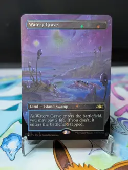 MTG Unfinity- Watery Grave Borderless Galaxy Foil 529 - Image 1