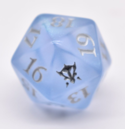 Dragons of Tarkir Spindown Die (Sparkle Blue/Silve) MtG Magic the Gathering Dice - Image 3