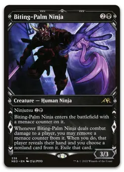Biting-Palm Ninja (Showcase) #338 (NM) Kamigawa Neon Dynasty NEO Magic MTG - Image 1