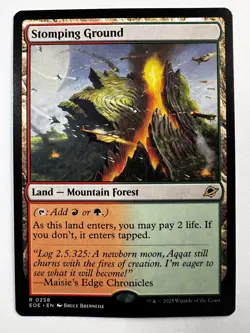 Stomping Ground EOE #258 Edge of Eternities RG Shock Dual Land MTG Mod Pio EDH - Image 1