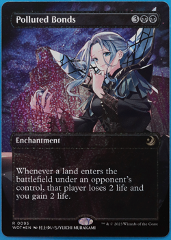 Polluted Bonds Borderless Confetti FOIL Wilds of Eldraine Enchanting NM 507251 - Image 1