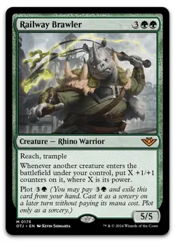 Railway Brawler #175 (NM) Thunder Junction OTJ Magic MTG - Image 1