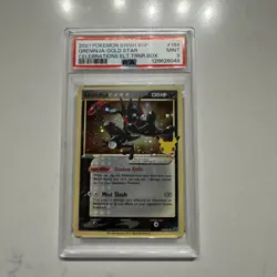2021 Greninja Gold Star Pokemon TCG SWSH144 Celebrations ETB PSA 9 MINT Promo - Image 1