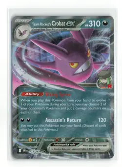 TEAM ROCKET'S CROBAT EX 122/182 POKEMON TCG NM - Image 1
