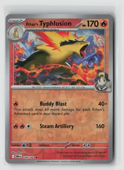 ETHAN'S TYPHLOSION 034/182 REVERSE HOLO DESTINED RIVALS POKEMON TCG NM - Image 1
