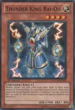 Thunder King Rai-Oh - LCGX-EN203 - Common - Unlimited Edition Lightly Played Leg - Image 1