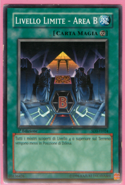 LIVELLO LIMITE - AREA B (Level Limit) Comune • SD3 IT024 • 1Ed Yugioh ANDYCARDS - Image 1