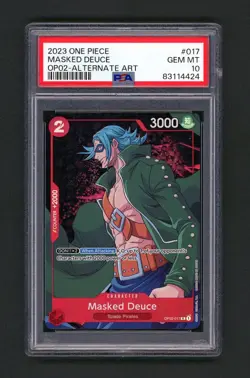 Masked Deuce Op02-017 ALT Art Paramount War One Piece Card PSA 10 - Image 1