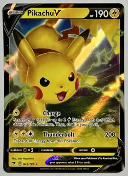 Pikachu 043/185 (NM) Ultra Rare Sword & Shield: Vivid Voltage 2020 Pokemon Card - Image 1