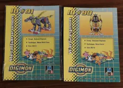 2001 Bandai Digimon TCG WarGreymon & MetalGarurumon Holo Cards ID#90 ID#91 - Image 2