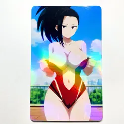 My Hero Academia Momo Yaoyorozu Sexy Doujin Waifu Girl Lewd Anime Goddess Card - Image 1