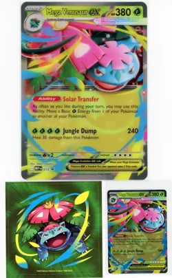 2025 Pokemon TCG Mega Venusaur ex 013 Black Star Jumbo Card Promo Card Sticker - Image 1