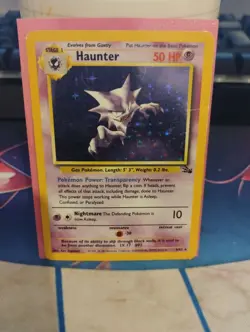 Haunter 6/62 Pokemon Vintage WOTC Fossil Holo Card - MP - Image 1