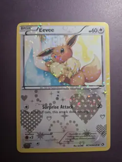 Pokemon TCG Eevee Holo Card RC14/RC25 Legendary Treasures Radiant Collection - Image 1