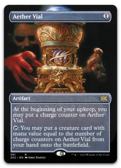 Aether Vial (Borderless) #391 (NM) Double Masters 2022 2X2 Magic MTG - Image 1