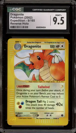 Pokemon Dragonite Expedition Reverse Holo Rare #9 CGC 9.5 - Image 1