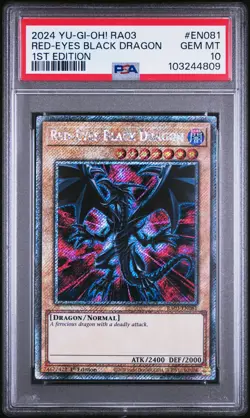 2024 YU-GI-OH! QUARTER CENTURY BONANZA 1ST EDITION RED-EYES BLACK DRAGON PSA 10 - Image 1
