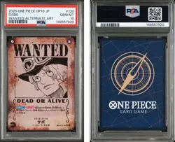 2025 JAPANESE ONE PIECE CARD SABO PSA 10 OP13 WANTED ALTERNATE ART BANDAI NAMCO - Image 1