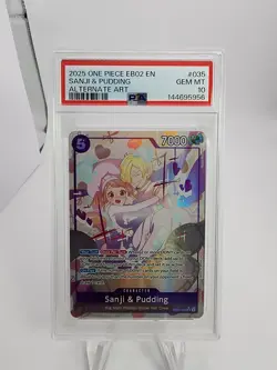 Sanji & Pudding (Alternate Art) EB02-035 Extra Booster PSA 10 - Image 1