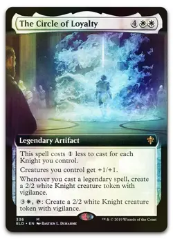 The Circle of Loyalty (Extended Art) #336 (Foil) NM Throne of Eldraine Magic MTG - Image 1