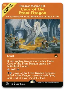 Cave of the Frost Dragon (Dungeon Module) #350 NM Forgotten Realms AFR Magic MTG - Image 1