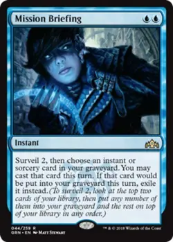 1x Mission Briefing - Foil Light Play, English Guilds of Ravnica MTG Magic - Image 1