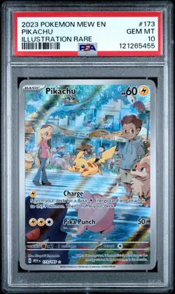 2023 POKEMON MEW EN-151 ILLUSTRATION RARE #173 PIKACHU PSA 10 - Image 1