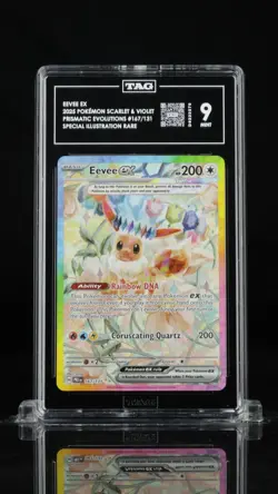 TAG 9 Pokemon Eevee EX 2025 Prismatic Evolutions #167/131 Special Holo MINT - Image 1