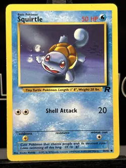 Pokemon TCG Team Rocket Squirtle 68/82 Unlimited Common WOTC Regular LP - Image 3