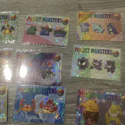 Pokemon Vintage Pocket Monsters Vending HOLO Prism Stickers (36 Cards) Laser - Image 3
