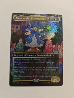 MTG Alela, Artful Provocateur *BORDERLESS RAINBOW FOIL* Secret Lair Drop 1630 NM - Image 1