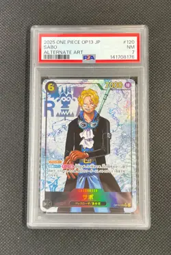 ONE PIECE Sabo OP13-120 SEC Alt Art Japanese PSA 7 - Image 1