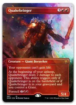 Quakebringer (Borderless) #297 (Foil) (NM) Kaldheim KHM Magic MTG - Image 1