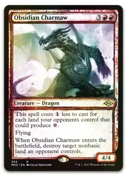 Obsidian Charmaw (Showcase) #353 (Foil) (NM) Modern Horizons 2 MH2 Magic MTG - Image 1