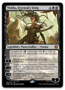 Vraska, Betrayal's Sting #115 (NM) Phyrexia All Will Be One PPONE Magic MTG - Image 1