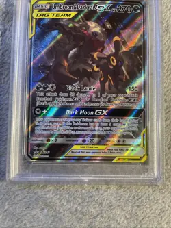 2020 POKEMON SM BLACK STAR PROMO #SM241 UMBREON & DARKRAI GX PRM-TAG TEAM PSA 8 - Image 3