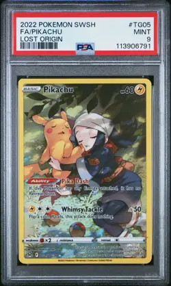 PikachuTG05/TG30 PSA 9 Lost Origin Full Art Promo Pokemon 2022 - Image 1