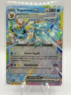 Vaporeon ex - Double Rare - Pokemon SV: Prismatic Evolutions - 023/131 NM - Image 1