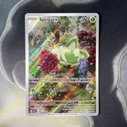 Pokemon TCG SV Paldea Evolved Sprigatito 196/193 Illustration Rare Card NM - Image 1
