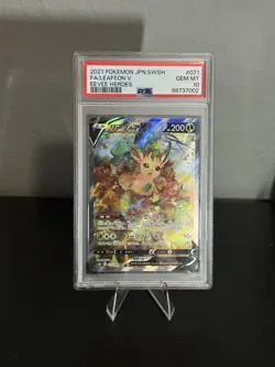 Pokemon TCG Leafeon V 071/069 S6a: Eevee Heroes Holo (Japanese) PSA 10 - Image 1