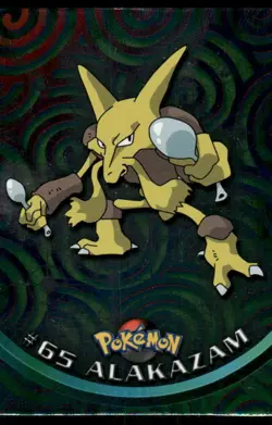 Pokemon Cards Alakazam #65 HOLO Topps Trading Cards Series 1 Holo NM - Image 1