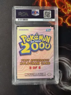 Topps Pokemon 2000 The Movie First Appearance Ledyba 5 Of 6 Holo💎PSA 8 Mint💎 - Image 2