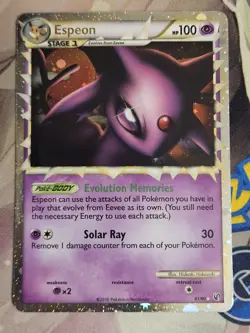 Espeon Prime 81/90 Ultra Rare HGSS Undaunted Pokemon TCG LP Nice Centering - Image 1