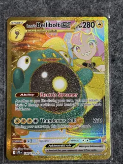 Pokemon TCG Ionos Bellibolt ex 188/159 Journey Together Gold Hyper Rare M/NM - Image 1
