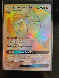 POKEMON TCG Salamence GX Dragon Majesty 73/70 Holo Rainbow - NM - Image 1