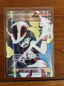Pokemon TCG XY Furious Fists Korrina 111/111 Full Art Ultra Rare Holo. - Image 1